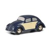 Schuco 450540400 Piccolo VW Pretzel Beetle, Model Car, Blue/Beige Vehicle