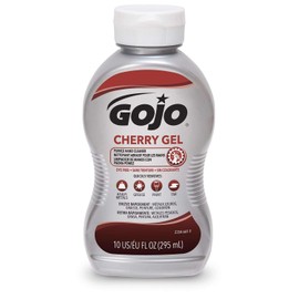 GOJO Cherry Gel Pumice Hand Cleaner, Cherry Scent, 10 Oz Bottle