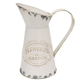 Soyizom Französisch Landhausstil Primitive Krug, Shabby Chic Rustikales Metall Flower Pitcher Vase für Hochzeit Home Decoration-Pitcher