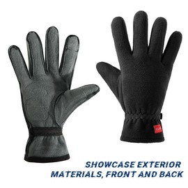 Winter Thermal Fleece Gloves - Mens Glove Windproof Touchscreen Anti-Slip Cycling Driving Running in Cold Weather uk
