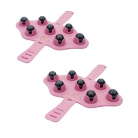 Double-Sided Three-Ball Acupressure Massage Glove (Slim Pack) Massage Roller Random Color 4ea