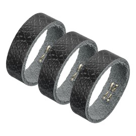 uxcell 3 Pcs Leather Belt Loop Keeper for 1.73 Inch Wide Belt, Belt Strap Ring, Belt Band Replacement Strap Holder Belt Accessories for Ratchet Belts Dress Belts, Black, 4.72x0.51inch