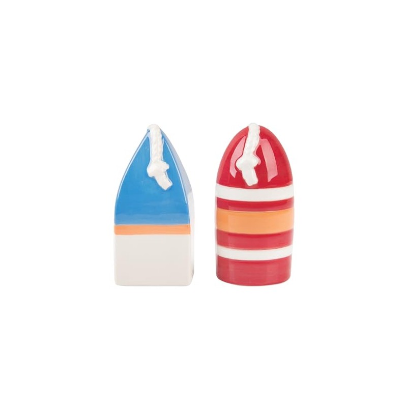Beachcombers Buoy Salt & Pepper Shakers Set Of 2 Blue