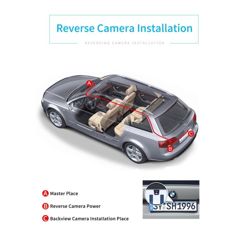 NOAUKA Waterproof IP69 Night Vision 170 Degree Car Rear View/Reversing/Reverse