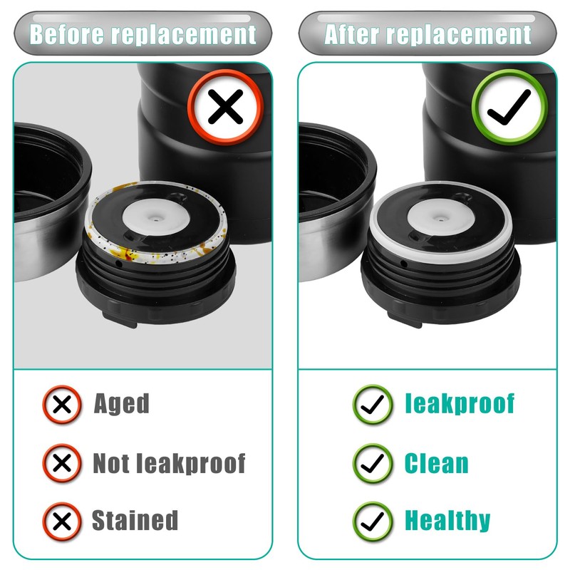 2pcs Replacement Lid Gaskets and 2pcs Air Valve Compatible for