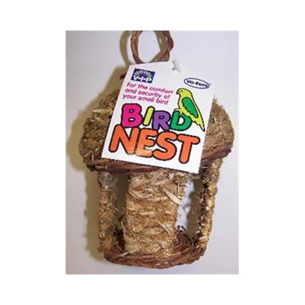 Vo-Toys Straw Round Roofed Finch House Nest