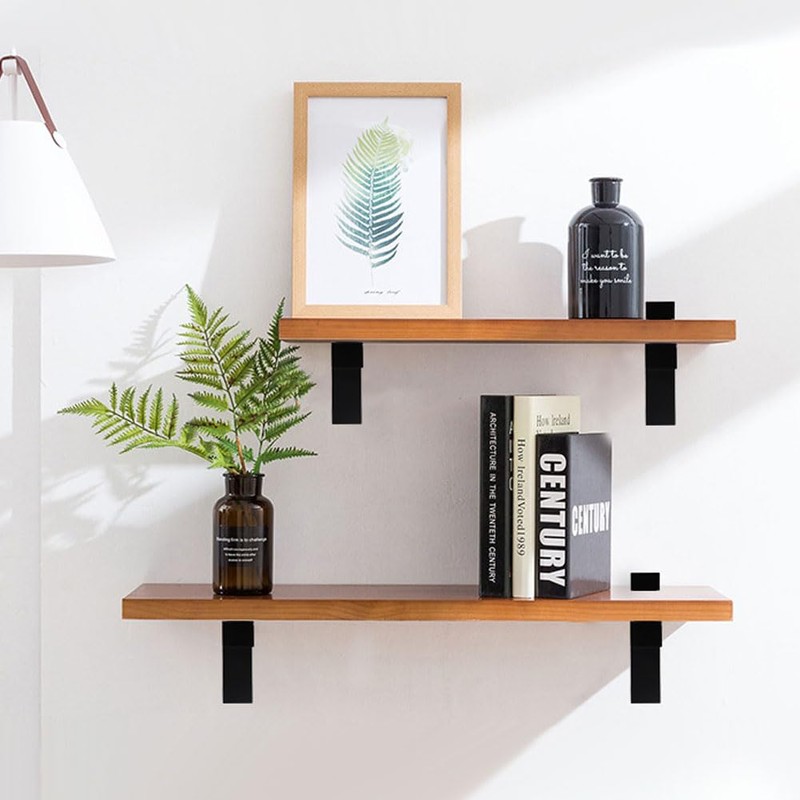 Metal Adjustable Wood/Glass Shelf Bracket Wall Mount, Mounting Brackets, Wall