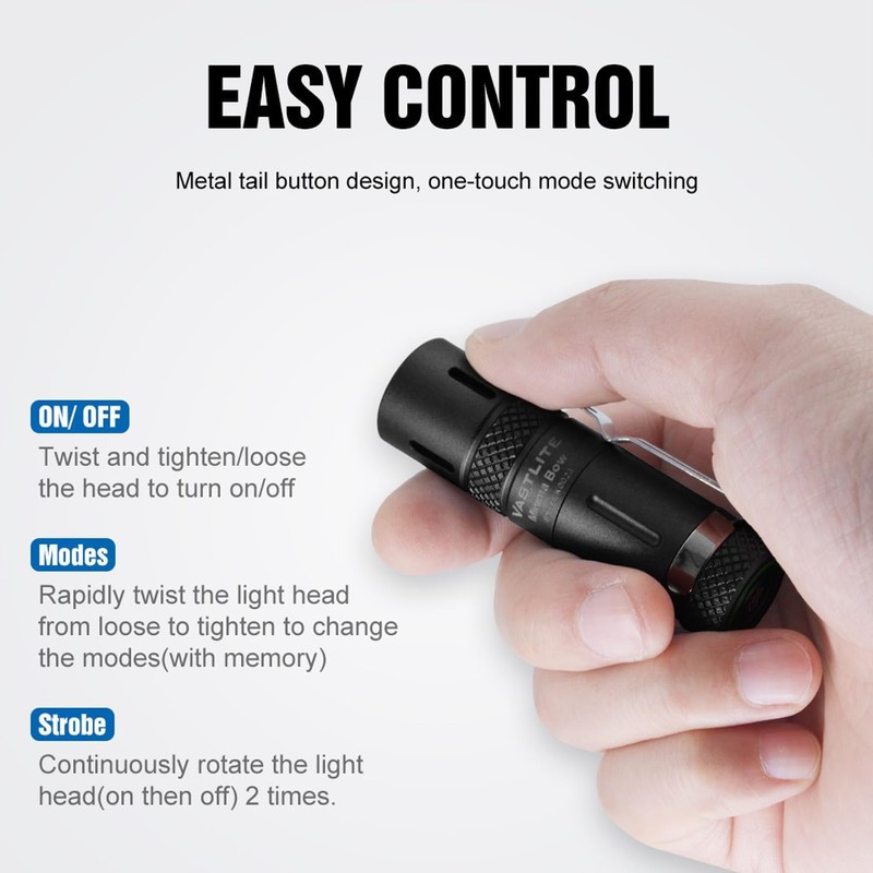 Vastlite Minima Bow Rechargeable LEP Flashlight 280 Lumens,750 Meters Range,3