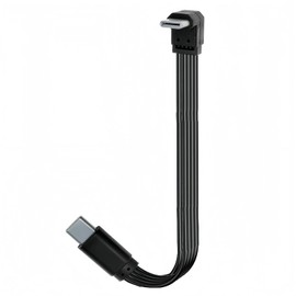 90 Degree USB2.0 Type-C Male to Malet Cable Flat Shot Soft and Pliable RightAngle USB Type-c Cable Supports Charging,Data for Car&Tablet & Mobile Phone or USB-C Devices (CMST/CMUP, 10CM/0.3FT)