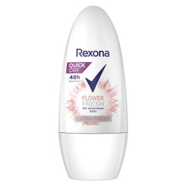 Rexona Deo Roll-On Flower Fresh - 0 % Aluminiumsalze - 48 Stunden Schutz gegen Körpergeruch - mit erfrischendem, blumigen Duft - 50 ml (6er-Pack)