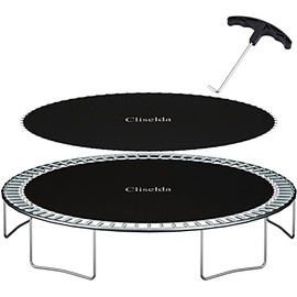 Cliselda Trampoline Replacement Mat, Fits 15ft Round Trampolines Frame,with 96 V-Hooks Using 6.5" Springs - 161" Jumping Mat