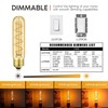 Leools Vintage T10 LED Edison Light Bulb Super Thin Filament,