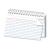 OfficeMax Spiral Ruled Index Cards, 4" x 6", White, Box