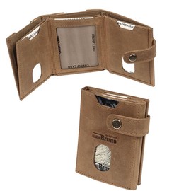 Q-Slim Wallet, Buffalo Leather Brown, rfid wallet