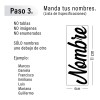Stickers Calcas De Vinil Nombres Para Vaso 4x11cm - 30pzs