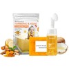 AMOCOCO Turmeric Wash And Care Three Piece Set,Turmeric Facial Pads,Turmeric