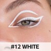 Apooliy 2pcs Eyeliner,Hochpigmentierter Eyeliner-Stift,Glatter cremiger Eyeliner,Wasserfester weißer Eyeliner,Langlebiger schwarzer Eyeliner，Braun