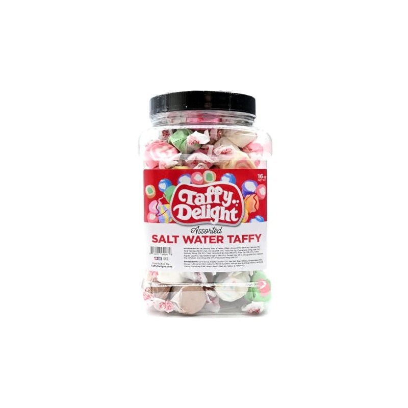 Taffy Delight Salt Water Taffy (16oz, Assorted Mix)
