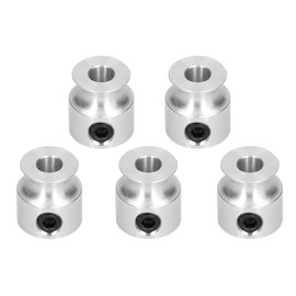5 Pack Screw Fixed Round Pulley Durable VShaped Pulley with 8mm Diameter Hole for Round Belt Transmission(5401-0004-0008 )