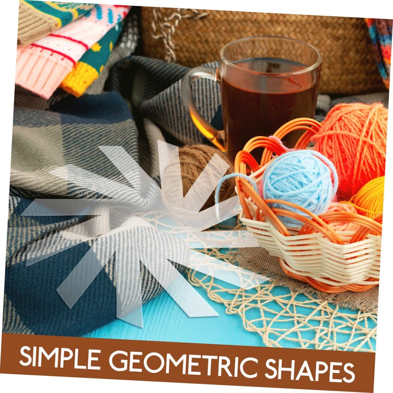 Operitacx Lasting Use Acrylic Sewing Ruler Quilting Template Storage Basket