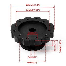 Huamengyuan Steering Wheel Adapter Plate, Steering Wheel Hub Spacer Adapter Racing Game Steering Wheel Base Adapter Racing Car Game Modification for PXN Lester V10
