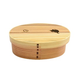 glow-from-within Crown Bento Box Wood Grain 700ml Design – Knot Cat – Bend wappa Large S18 – 11 – 18S