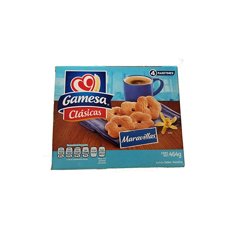 Gamesa Clasicas Maravillas. Delicious Traditional Mexican Vanilla Cookies. Ideal with