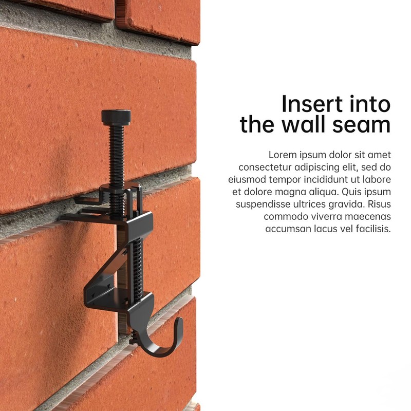 GEZIDEA 6 Pack Brick Hanger,Brick Hooks,Brick Clips for Hanging Outdoor