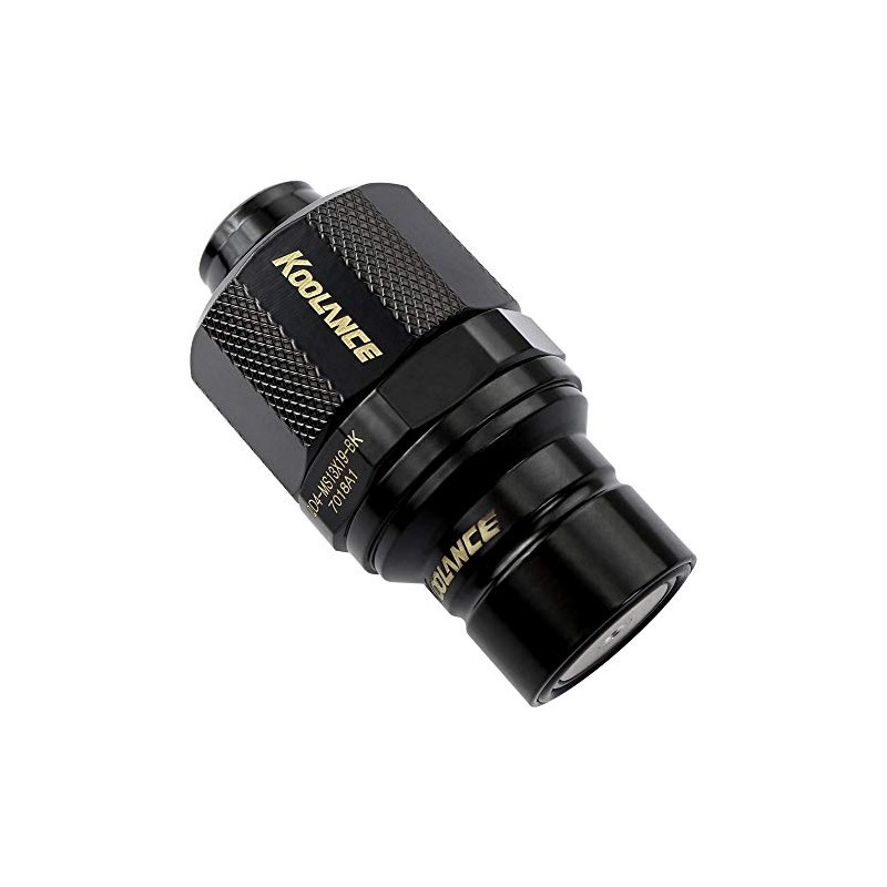 Koolance QD4-MS13X19-BK QD4 Male Quick Disconnect No-Spill Coupling, Compression for