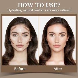 Crema Contorno Stick Líquido Bronzer y Highlighter Maquillaje Facial, Highlighting&Contouring Pen Cremoso Corrector Highlight Stick (02# Luz mate, M)