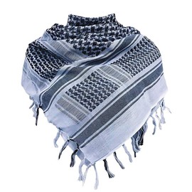 BY FMA Cotton Shemagh Arab Tactical Desert Keffiyeh Windproof Military Scarf Wrap Muslim Hijab (Gray)