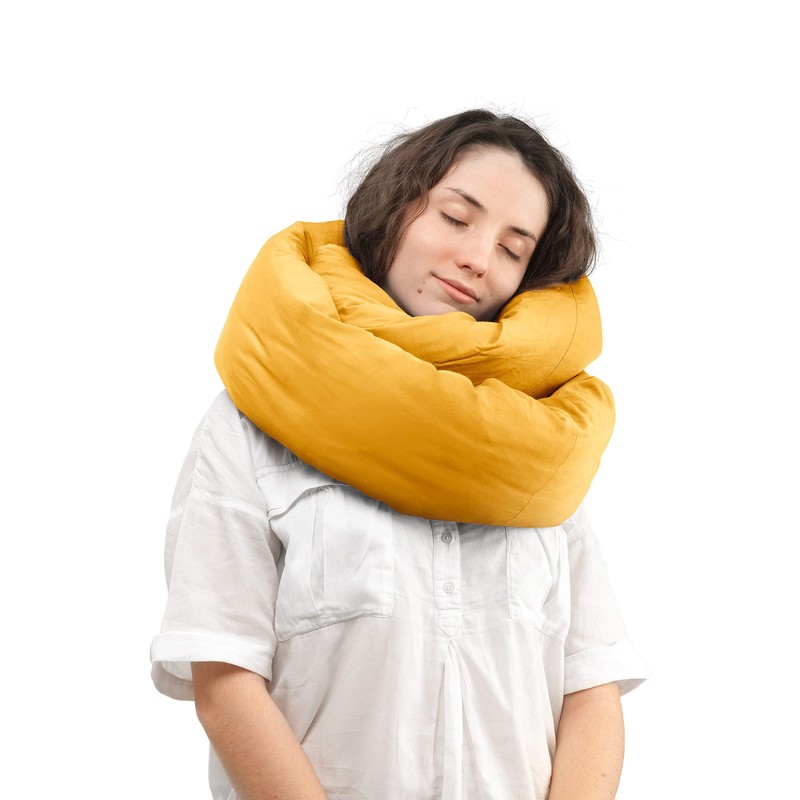 Huzi Infinity Pillow - Home Travel Soft Neck Scarf Support