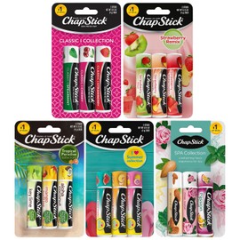 ChapStick Lip Balm, Sweet & Fruity Flavors + SPA & Classic Collections,15-Pack – Includes Strawberry Remix, I Love Summer & TropicalParadise & More, Birthday Gifts, Party Favors, 0.15 Oz