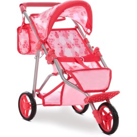 Dolls To Play – Jogger Style Baby Doll Stroller Storage Basket (21") – Pink