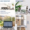 Batmerry Zebra Animal Black Linen Placemats Set of 8, Black