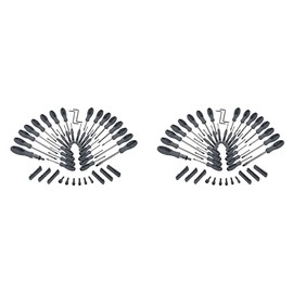 Master Mechanic 2 Pack Screwdriver & Chrome Vanadium Steel Bits for Home Improvement, 100 Pc