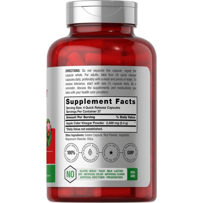 Horbäach Apple Cider Vinegar Capsules | 2400mg | 150 Count