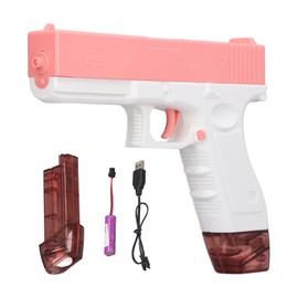 Electric Automatic Water Fighting Toy Long Range One Button High Capacity Summer Water Toy for Adults Kids Pink
