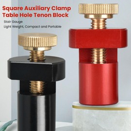 19mm Bench Dog, Aluminum Alloy CNC Thumb Screw Table Stop Workbench Limiting Block with Wide Application for Woodworking (Black)