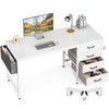 Casaottima 48-Inch Computer Desk with 4 Fabric Drawers — Home