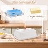 TENINYU Ceramic White European Butter Dish with Lid for Countertop