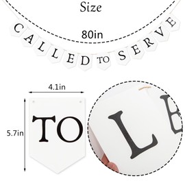 LDS Missionary Banner - Called to Serve Pennant Flag for Mission Call Opening | Religious Missionary Party Decor, The Call Celebration Backdrop, Mormon Mission Farewell Decorations