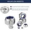 sourcing map 10Pcs 1/2"-13 Nylon Insert Hex Lock Nuts, 316