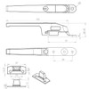 Modern Locking Window Fastener JW78LPC - Polished Chrome
