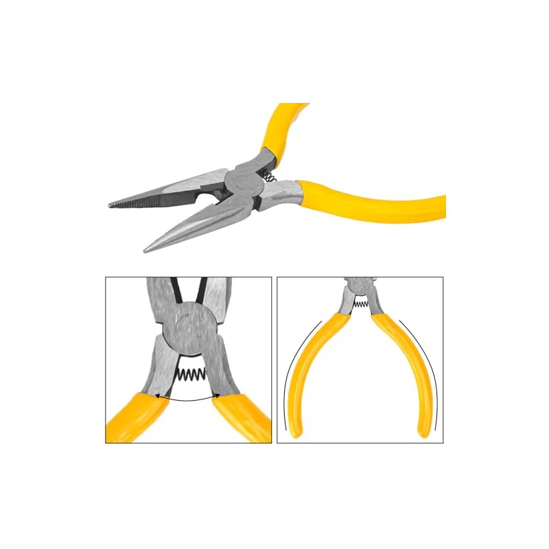 15 Pack Mini Needle Nose Pliers, 5 Inch Thin Needle