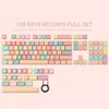TYRIXKI PBT Keycaps 126 Keys MOA Profile Cute Keycap Dye-Sublimation