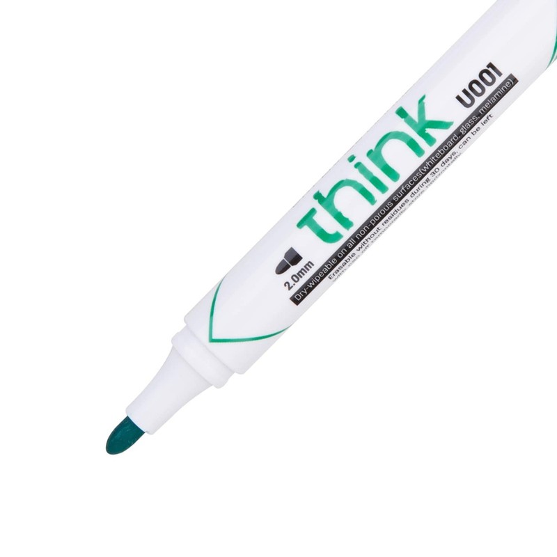 DELI Think Dry Erase Marker Bullet Tip 2.0mm Green Low