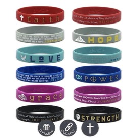 HARVEST Biblical rubber wristbands super comfortable fit weather and fade proof - Colors: GREY