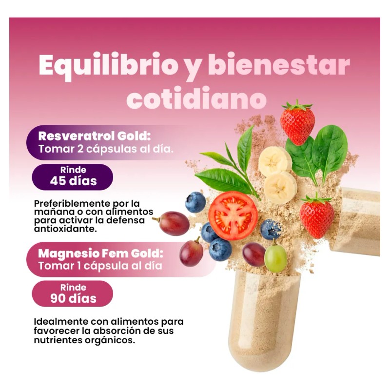 Suplemento En Cpsula Purely Organics Resveratrol Y Magnesio X 1340mg