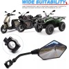 Dreamizer Motorcycle Rearview Mirrors + 7/8" Clamps For Yamaha Grizzly
